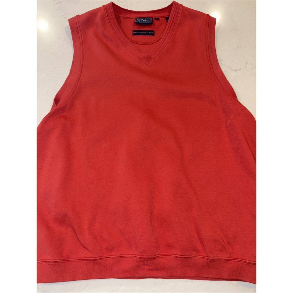 Bobby Jones Players Peruvian 100%  Pima Cotton Men's Sweater Vest Large‎ Golf